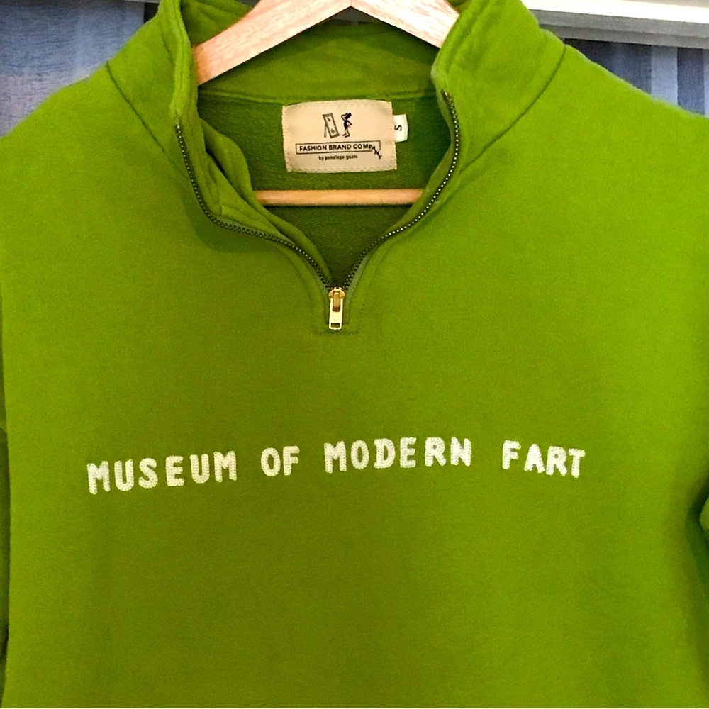 Museum of Modern Fart Green Size Small Fashion Brand Company Swaetshirt